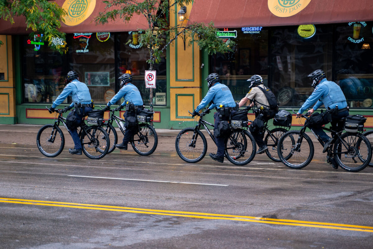 Minneapolis Police On Bikes At Trump Rally