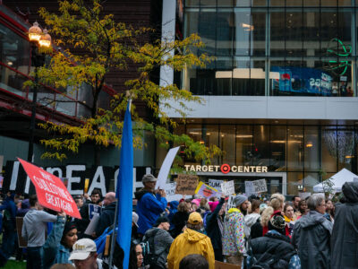 Protesters at Trump Rally, Target Center, Minneapolis, 2019