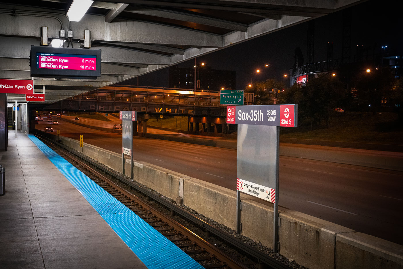 Red Line Sox 35th Street platform in Chicago