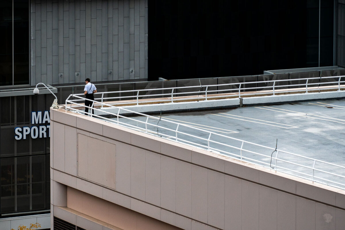 Security Detail on Rooftop Overlooking Target Center