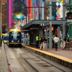 Located near the Target Center in downtown Minneapolis, the Target Field light rail station was patrolled by Homeland Security officers on October 10, 2019. The increased presence coincided with a major political rally at the nearby arena, leading to heightened security across the surrounding Warehouse District transit corridor.