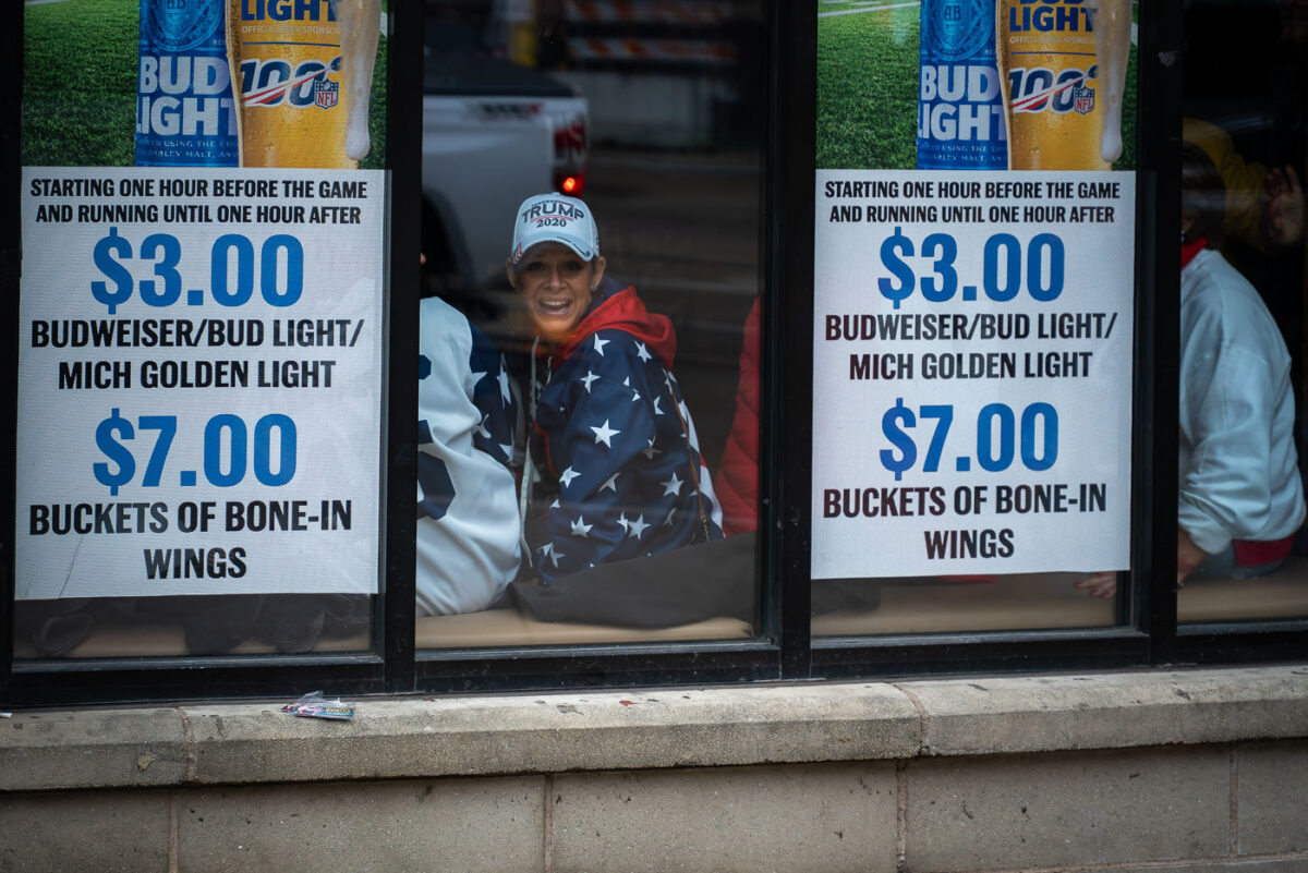 Trump Supporter at Downtown Bar Before Rally