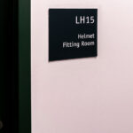 The Helmet Fitting Room inside the Green Bay Packers Headquarters.