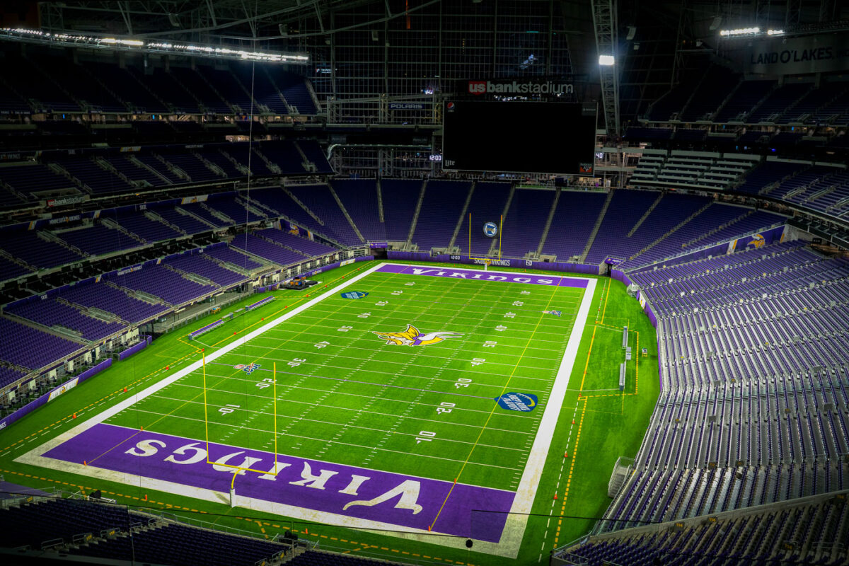 US Bank Stadium in Downtown Minneapolis. Home of the NFL's Minnesota Vikings.