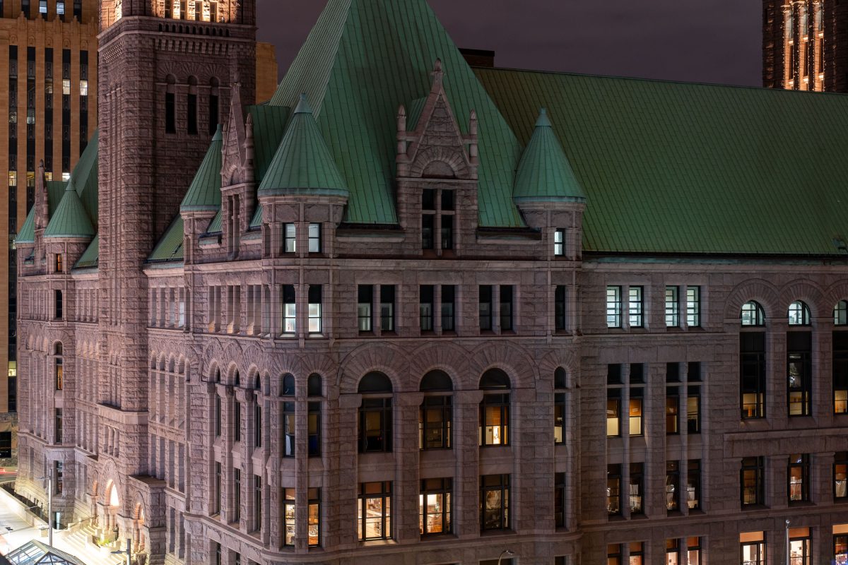 Minneapolis City Hall Turrets and Roofline