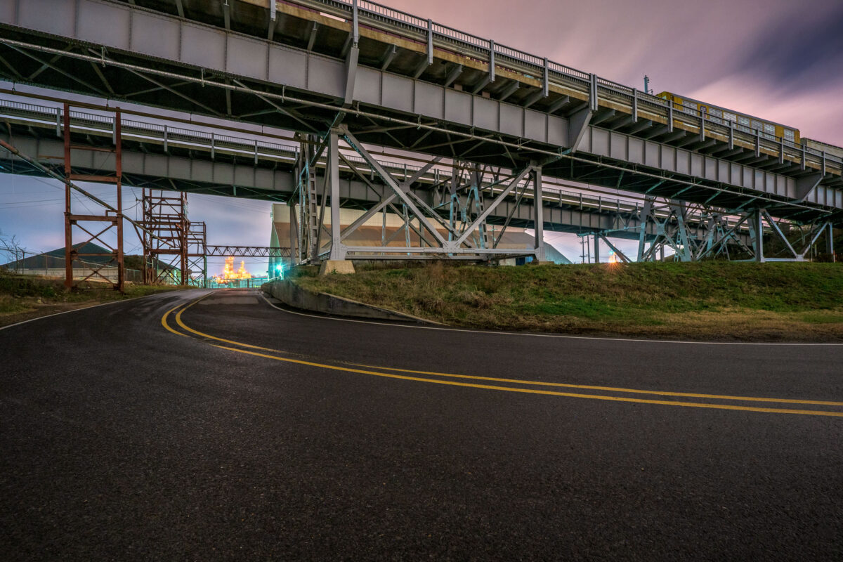 Airline Highway Overpasses at Dusk, Baton Rouge