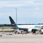 An Amazon plane on the tarmac in Tampa, Florida.