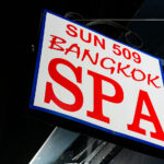 Sign for Bangkok Spa in New Orleans, Louisiana.