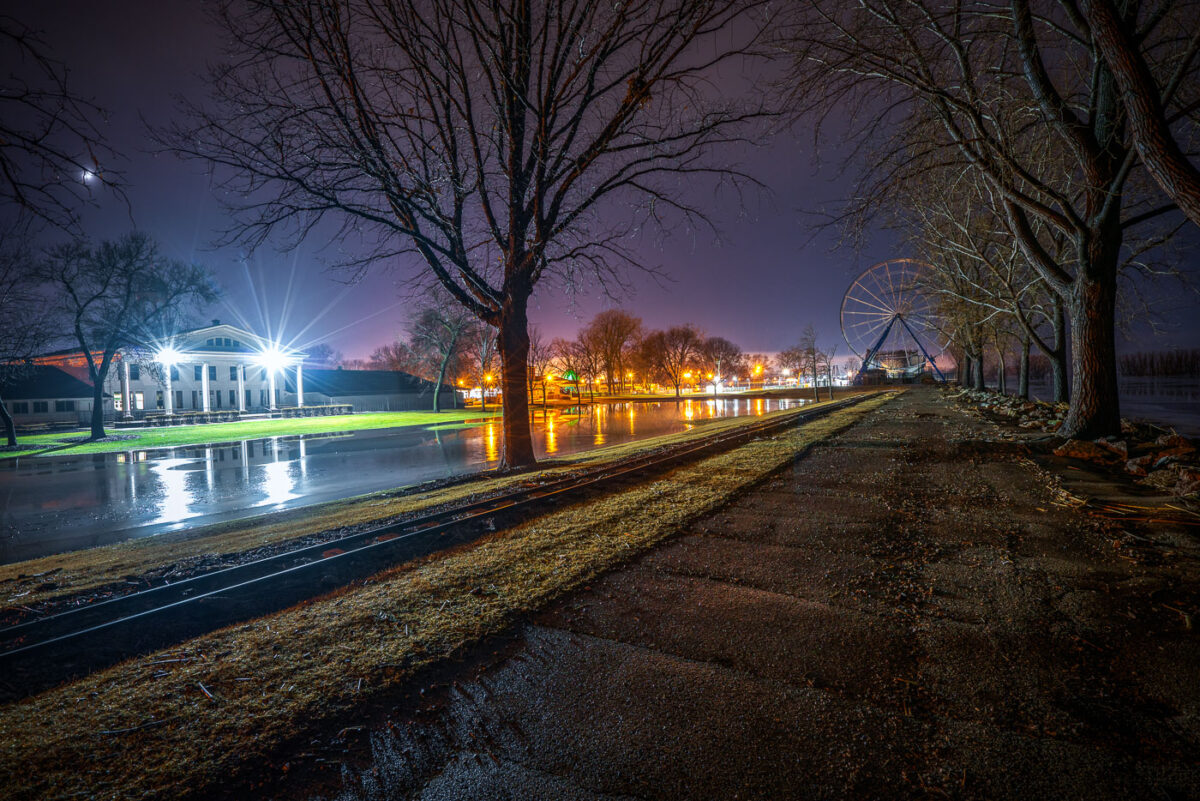 Bay Beach Amusement Park in Winter