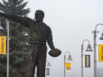 Curly Lambeau Statue at Lambeau Field
