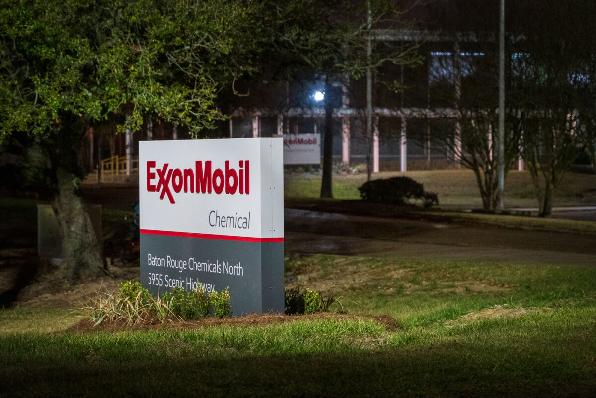 ExxonMobile Baton Rouge Chemicals North plant. Located at 5955 Scenic Highway in Baton Rouge, Lousiana.