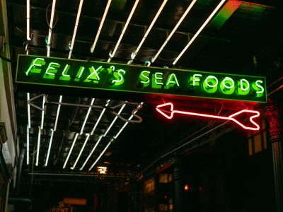 Neon Sign at Felix's Oyster Bar in the French Quarter