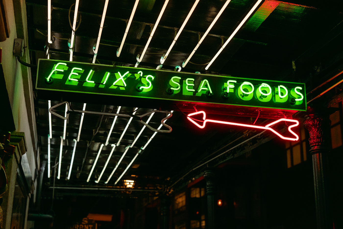 Felixs Sea Foods Neon Sign New Orleans