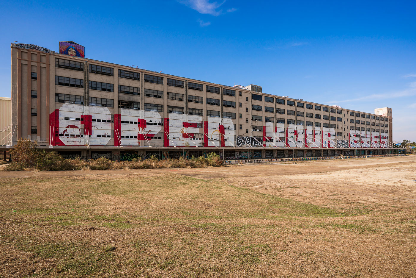 Graffiti on Former Naval Base Warehouse, New Orleans