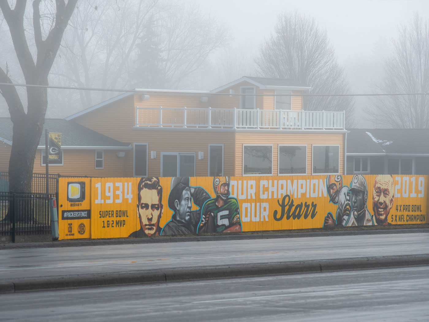 Painted Packers Fence in Green Bay