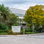 Located at 200 N Osceola Ave, the Sandcastle Religious Retreat is operated by the cult of Scientology in Clearwater, Florida. SeaOrg members stand guard outside.