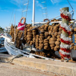 Sponge diving boat in Tarpon Springs, Florida.
