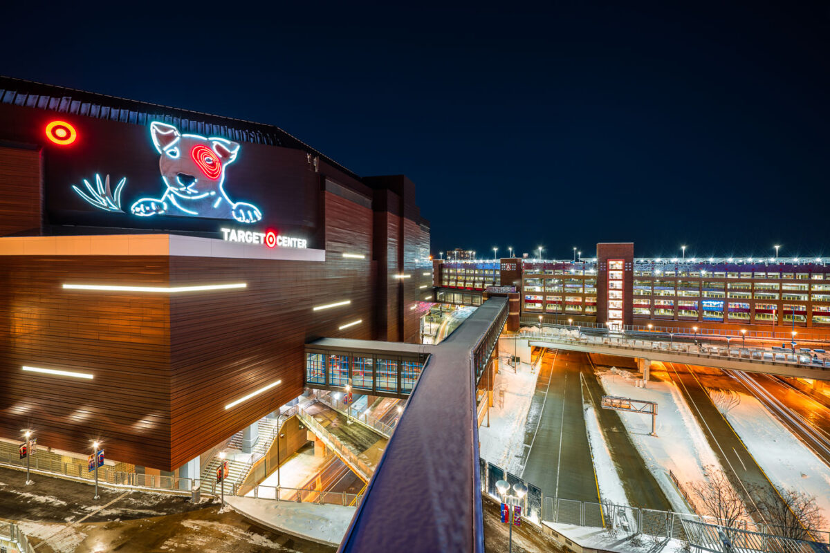 Target Center and Ramp A Skyway, Downtown Minneapolis