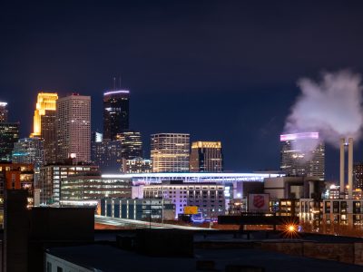 Target Field Skyline at Night, Minneapolis