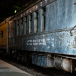 Burlington Railway Post Office Car at the National Railroad Museum in Green Bay, WI.