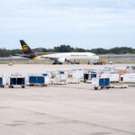 A UPS WorldWide Services plane in Tampa, Florida.