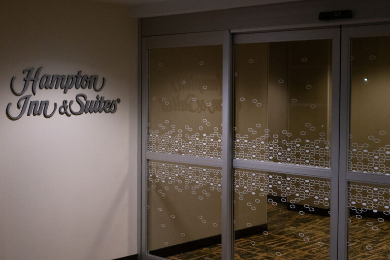 Hampton Inn and Suites entrance 1 Hampton Inn & Suites in Downtown Minneapolis.