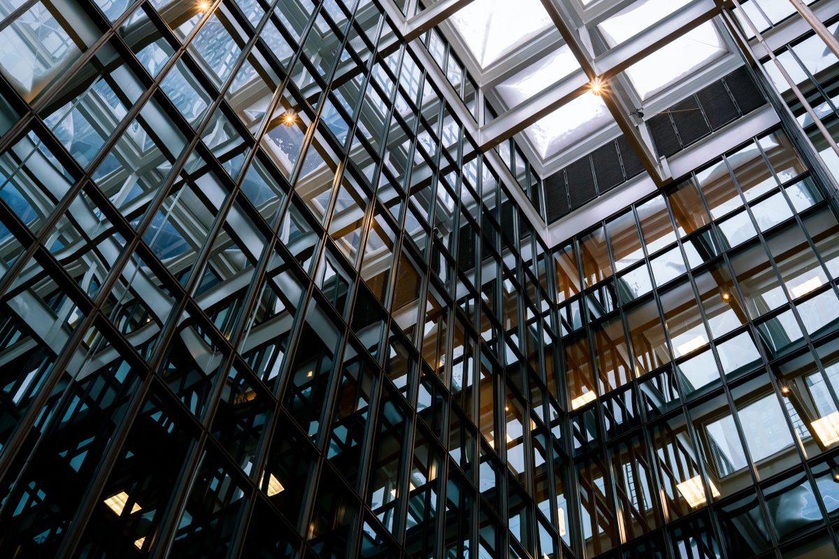 Interior of the IDS Center, Crystal Court