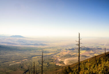 The view from Acatenango Volcano near Antigua Guatemala.