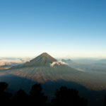 Agua Volcano (left) and Pacaya (right) as seen from Acatenango Volcano.