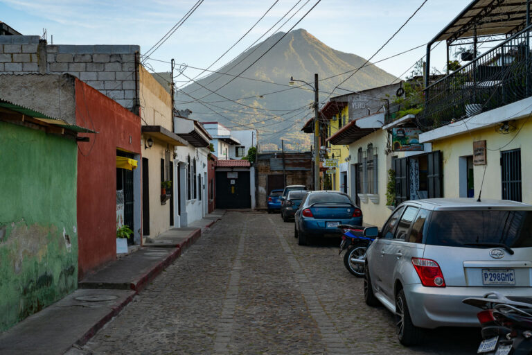 Cars parked in Antigua Guatemala 4 Antigua, Guatemala