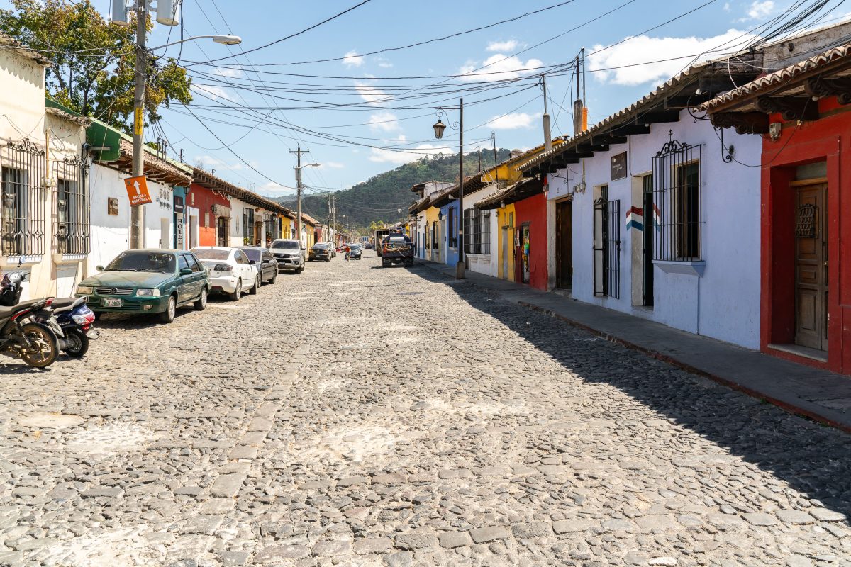 Cobblestone Street in Antigua Guatemala