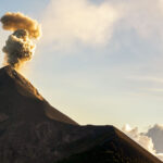 Fuego volcano erupting near Antigua Guatemala.