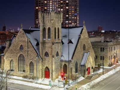 Gethsemane Episcopal Church Beneath Downtown Minneapolis High-Rise