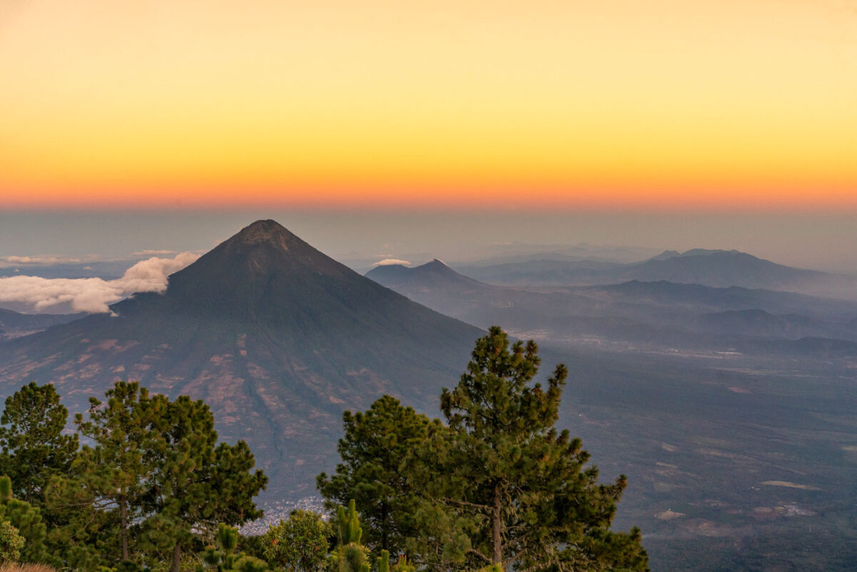A gorgeous sunset from Acatenango Volcano in Guatemala.