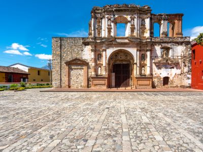 Facade of Iglesia y Convento de la Compañía de Jesús, Antigua