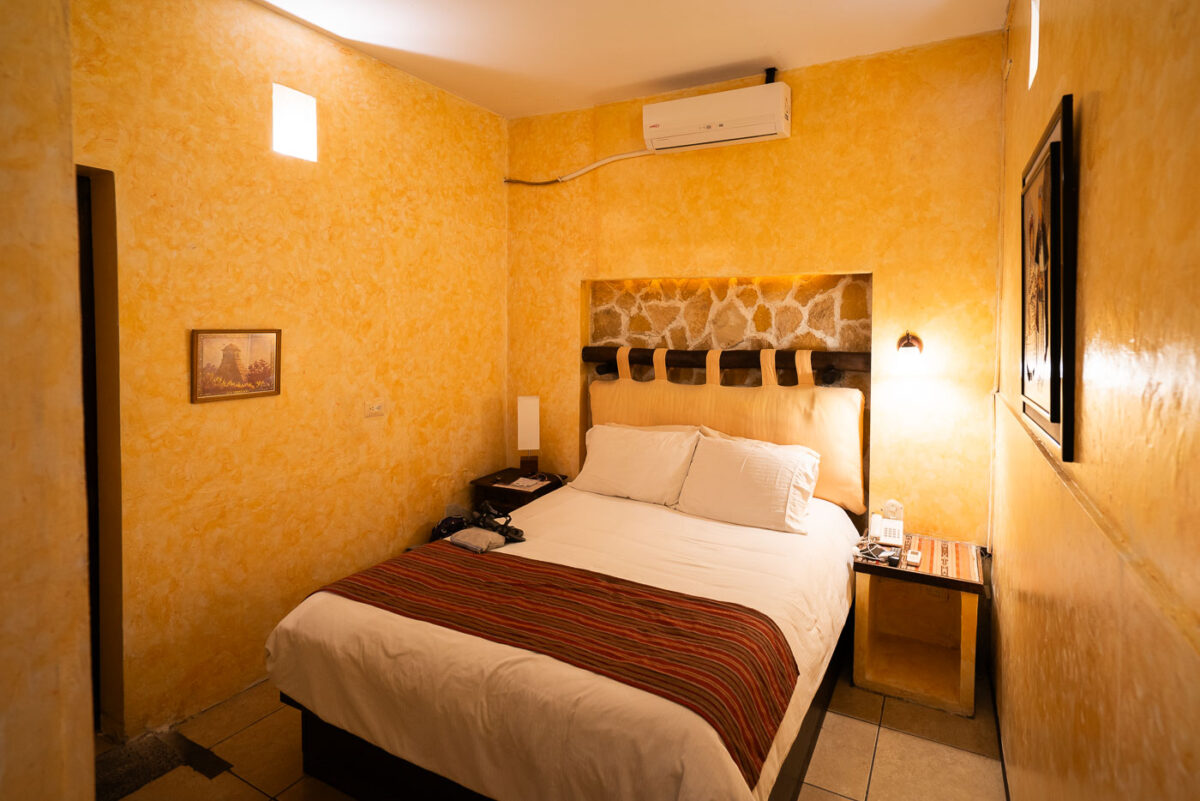 A hotel room in Antigua Guatemala.