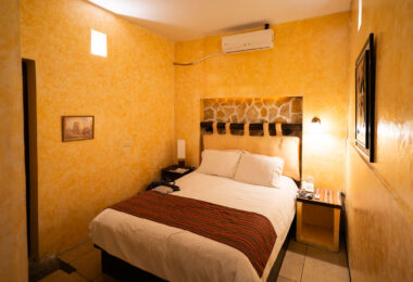 A hotel room in Antigua Guatemala.