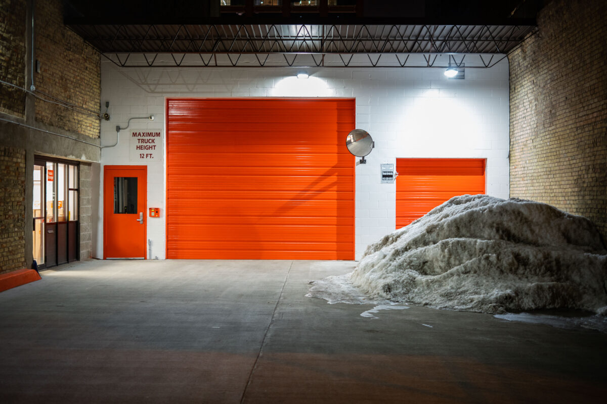 Public Storage Garage in Winter, Minneapolis