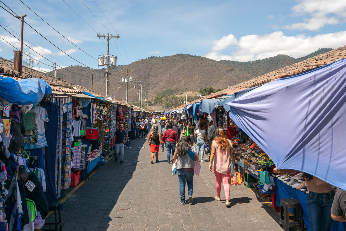 A market in Antigua, Guatemala.