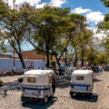 Tuk Tuks in Antigua, Guatemala on a sunny day.