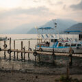 A boat docked in Panajachel, Guatemala.