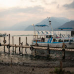A boat docked in Panajachel, Guatemala.