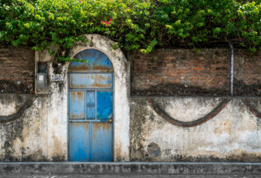 Blue door found in Panajachel, Guatemala.