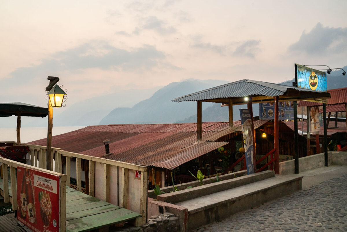 A restaurant in Panajachel, Guatemala.