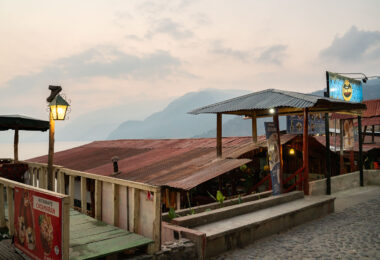 A restaurant in Panajachel, Guatemala.
