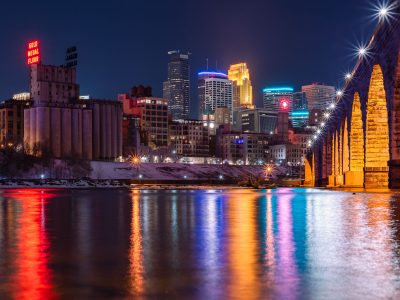 Gold Medal Flour Sign Above the Minneapolis Riverfront
