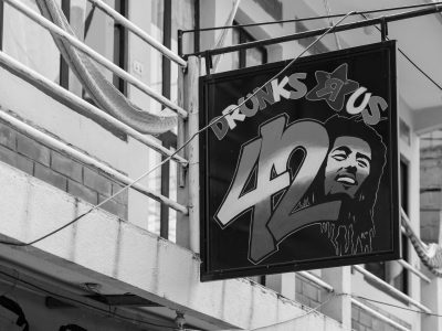 Drunks R Us storefront sign, San Pedro La Laguna