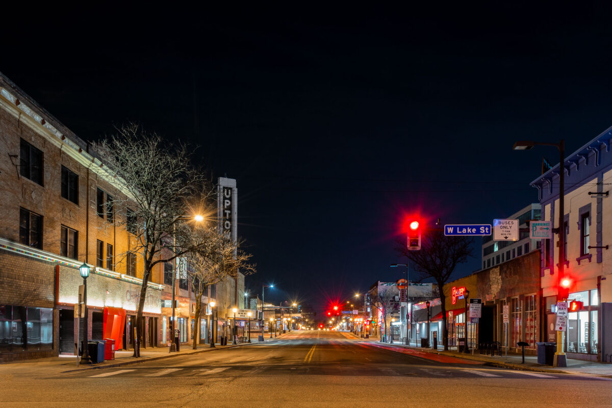 Hennepin Ave & Lake St, Minneapolis, COVID-19 Shutdown
