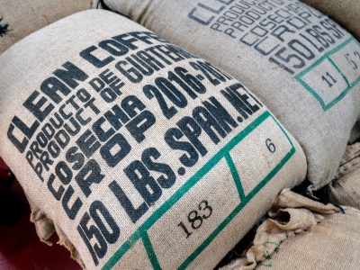 La Voz coffee sacks, San Juan La Laguna, Guatemala