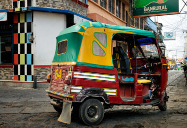 A Tuk Tuk in San Pedro, Guatemala.